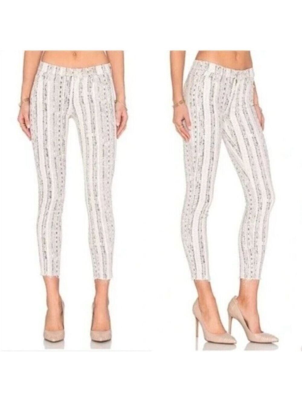 NWT MOTHER The Looker Ankle Fray Hem Jeans Slim Slipstream Silver Strand Sz 30